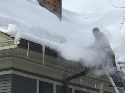 Rooftop Ice Dam Removal